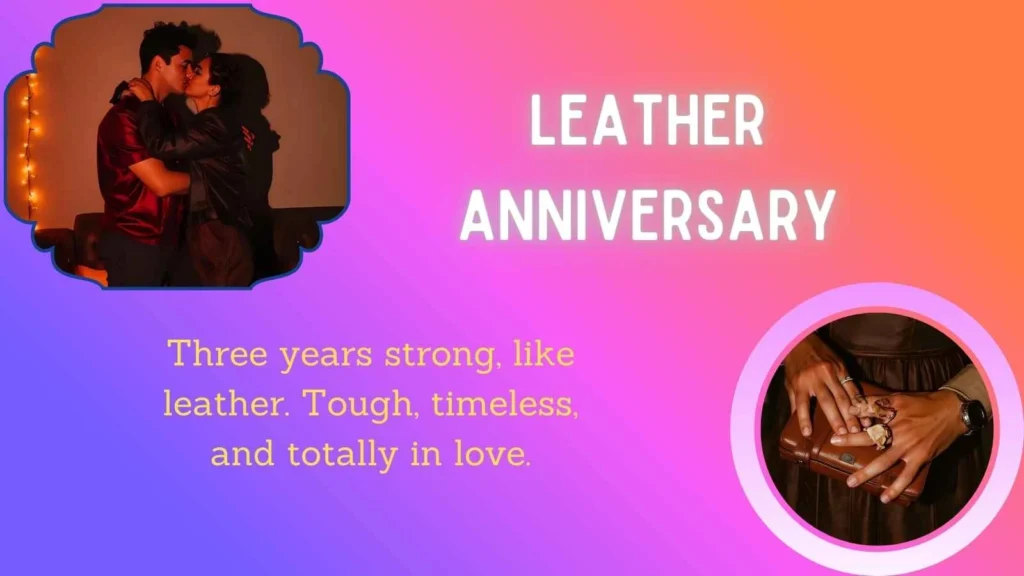 Leather Anniversary Captions for Couples