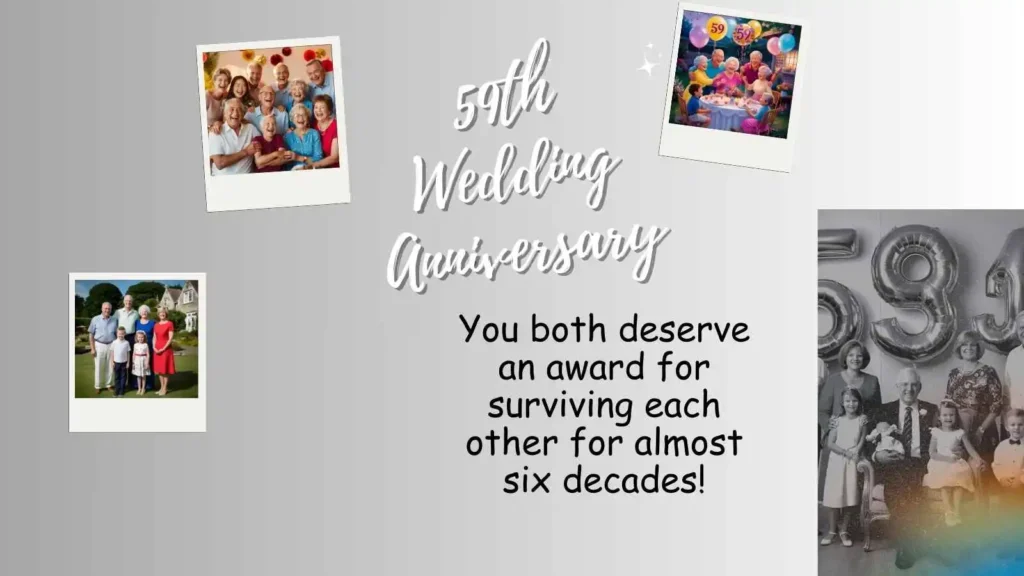 Unique 59th Anniversary Funny Quotes